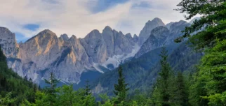 Večerni razgled na najine hribe