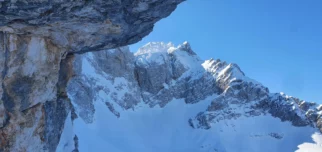 Razgled na Jezersko Kočno iz kamina v katerega sem se zagozdil
