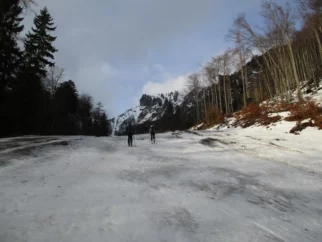ko je vreme še obetalo, sneg pa pobira da je groza