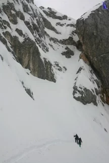 tu gremo iz Amfiteatra na greben in po njem na Dovški Križrn