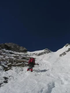 Eden izmed številnih sneženih odsekov.