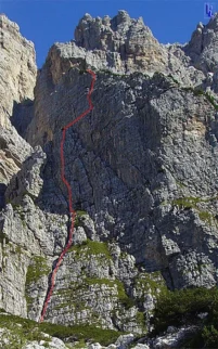 Cilj: Decima - Cimpellin v Pali del Bo, 220m, IV.